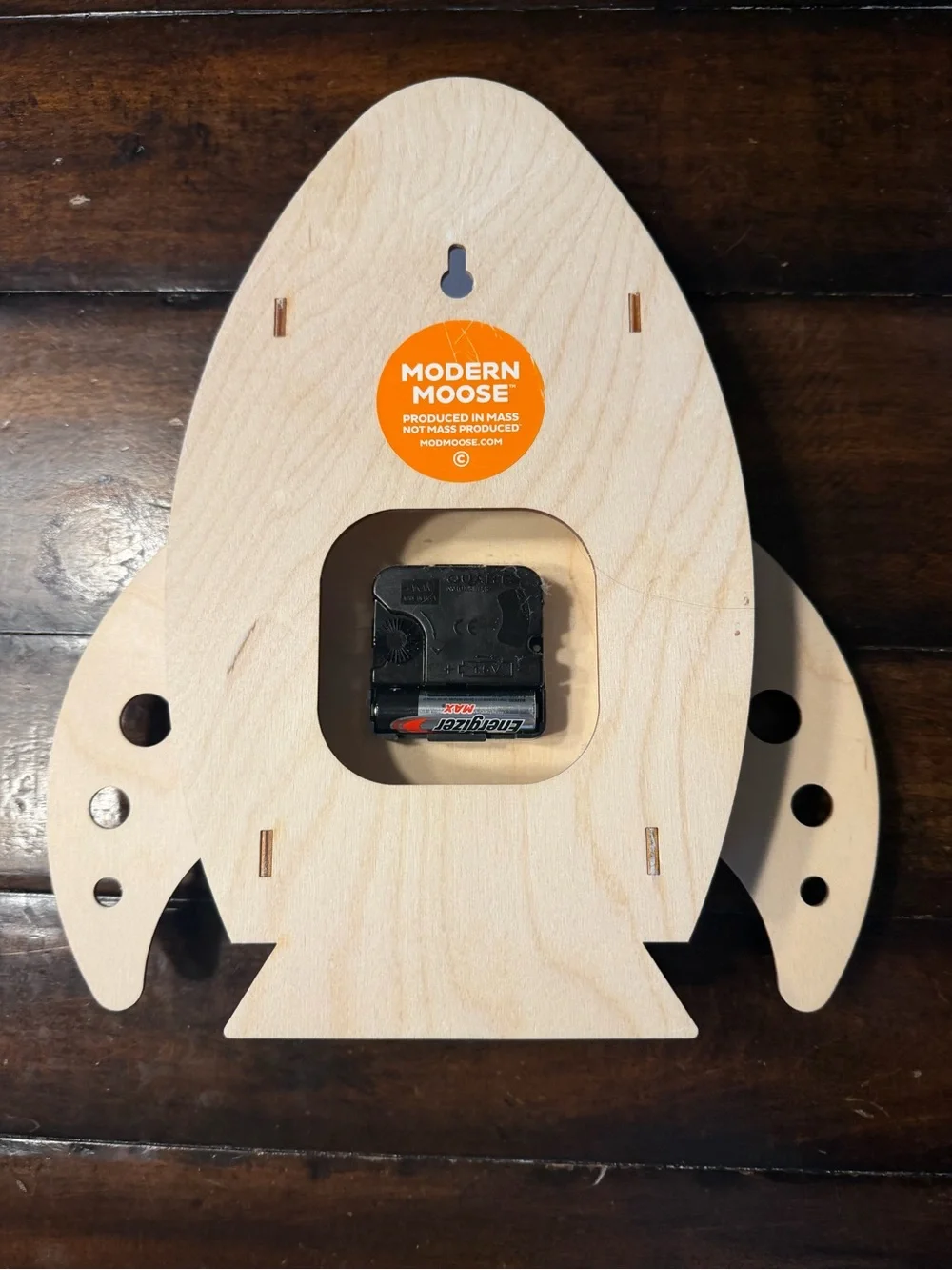 Wooden Space Ship Wall Clock